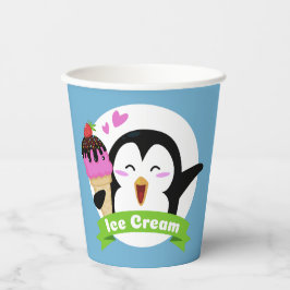 Vasos De Papel Color del personalizado del helado pingüino