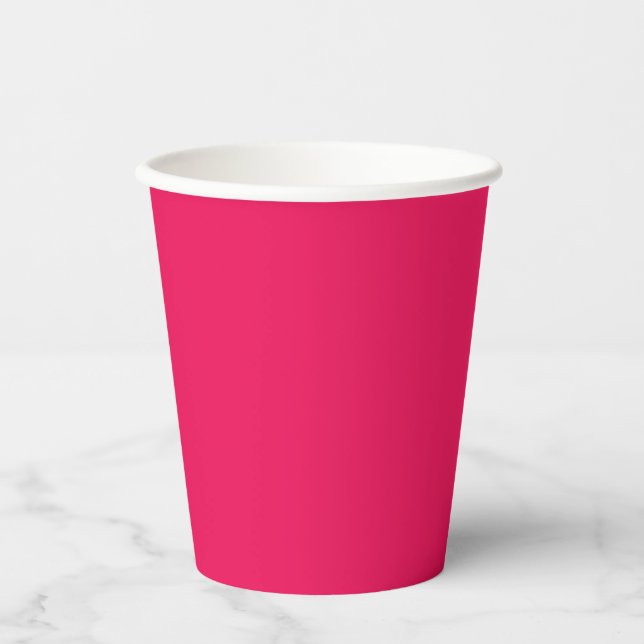 Vasos De Papel Color Rosa (Anverso)