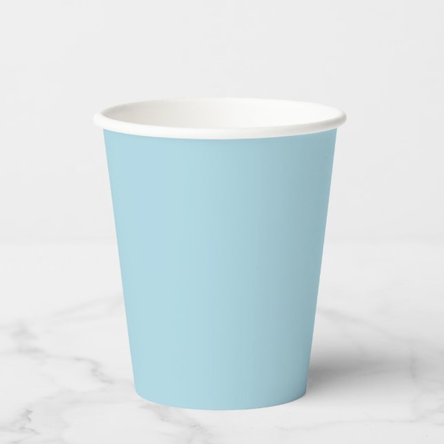 Vasos De Papel Color Sólido Azul Claro (Anverso)