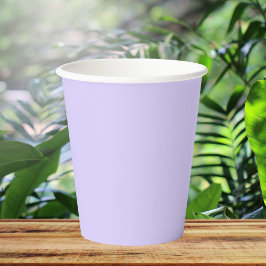 Vasos De Papel Color sólido de lavanda pálida