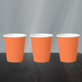 Vasos De Papel Color sólido Naranja quemado