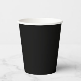 Vasos De Papel Color sólido negro puro
