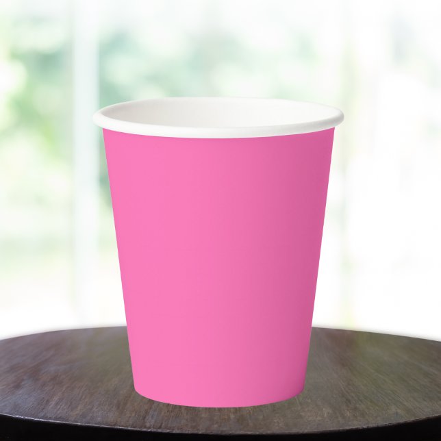 Vasos De Papel Color sólido rosa caliente (Subido por el creador)
