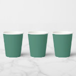 Vasos De Papel Color sólido verde monocasco<br><div class="desc">Color sólido verde mono (Water Lilies 1919)</div>