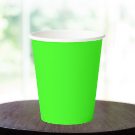 Vasos De Papel Color sólido verde neón