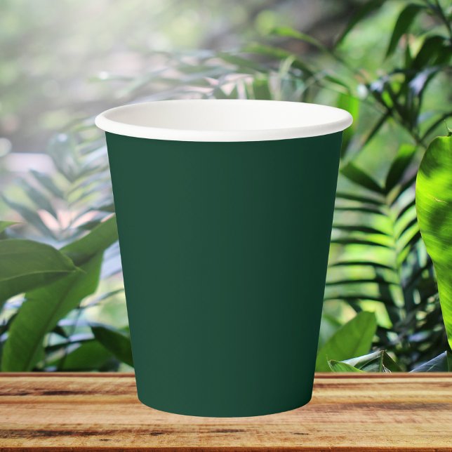 Vasos De Papel Color sólido verde oscuro (Subido por el creador)