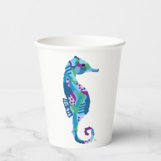 Vasos De Papel Colorante de agua del caballito de mar