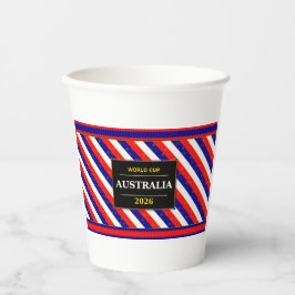 Vasos De Papel Colores de la bandera del hincha de fútbol de Aust