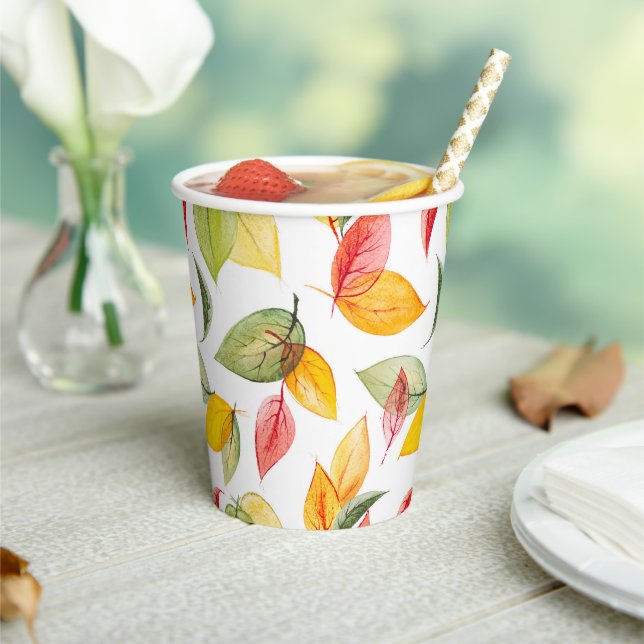 Vasos De Papel Colores De Otoño (in situ)