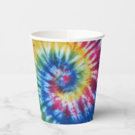 Vasos De Papel Colores del arcoiris de la taza de papel Tie Dye