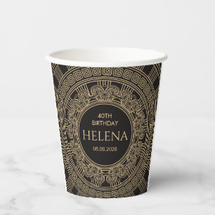 Vasos De Papel COLORES PERSONALIZADOS cumpleaños griego o romano 