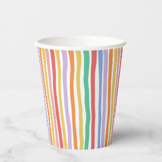 Vasos De Papel Colorful Stripe 