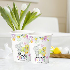 Vasos De Papel Colorida cacería de huevos de Pascua Hermoso y Flo