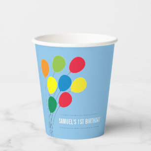 Vasos De Papel Colorida fiesta de cumpleaños de un niño de los gl