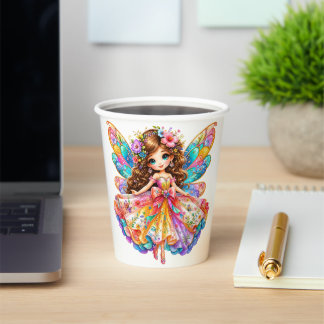 Vasos De Papel Colorida Hada Mágica Digital Clipart - Fantasía Li