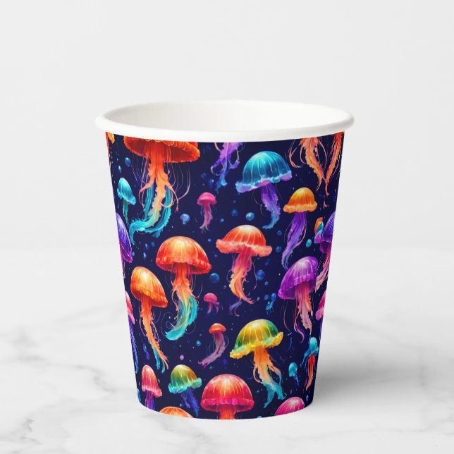Vasos De Papel Colorida medusa (Anverso)