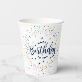 Vasos De Papel Coloridas tazas de papel de cumpleaños