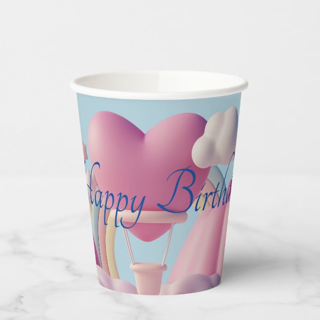 Vasos De Papel Coloridas tazas de papel de cumpleaños (Izquierda)