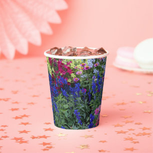 Vasos De Papel Colorido jardín de verano floral