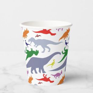 Vasos De Papel Colorido Patrón de Dinosaurio (ligero) Copa de Pap