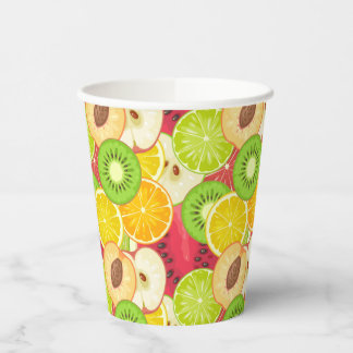 Vasos De Papel Colorido patrón de fruta divertida