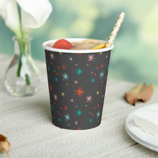 Vasos De Papel Colorido Starburst Fun Holiday Año Nuevo Fiesta