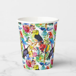 Vasos De Papel Coloridos loros acuáticos