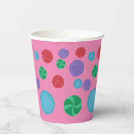 Vasos De Papel Coloridos puntos decorativos de polka en tazas de 