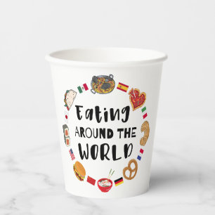 Vasos De Papel Comer alrededor del mundo
