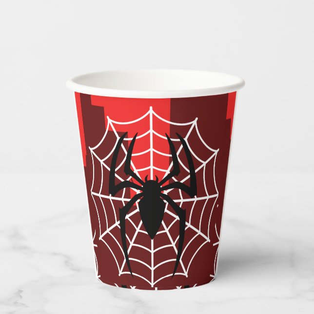 Vasos De Papel Comic Spider Theme Birthday Party Paper Cup (Anverso)
