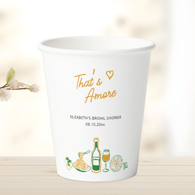 Vasos De Papel Comida Italiana Rústica That's Amore Despedida de  (Subido por el creador)