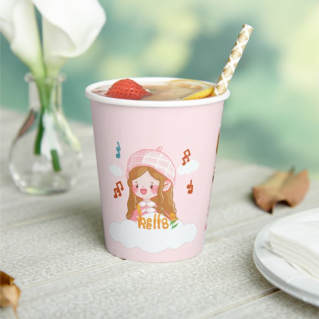 Vasos De Papel Comience sus mañanas con una sonrisa con este past (in situ)