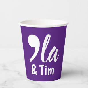 Vasos De Papel Comma Kamala y Tim 2024