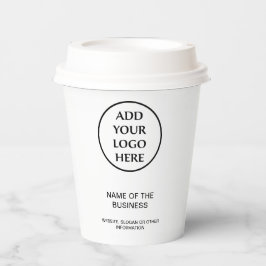 Vasos De Papel Compañía de negocios profesional Empresa Tu logoti