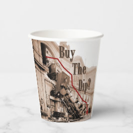 Vasos De Papel Compra El Humor Del Mercado De Valores De La Dip