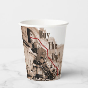 Vasos De Papel Compra El Humor Del Mercado De Valores De La Dip