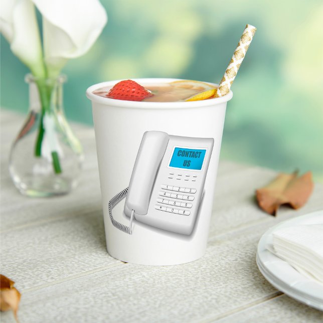 Vasos De Papel Comuníquese con nosotros por teléfono (Subido por el creador)