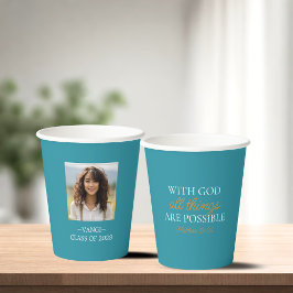 Vasos De Papel Con Dios Todas Las Cosas Son Posibles Grado De Fot
