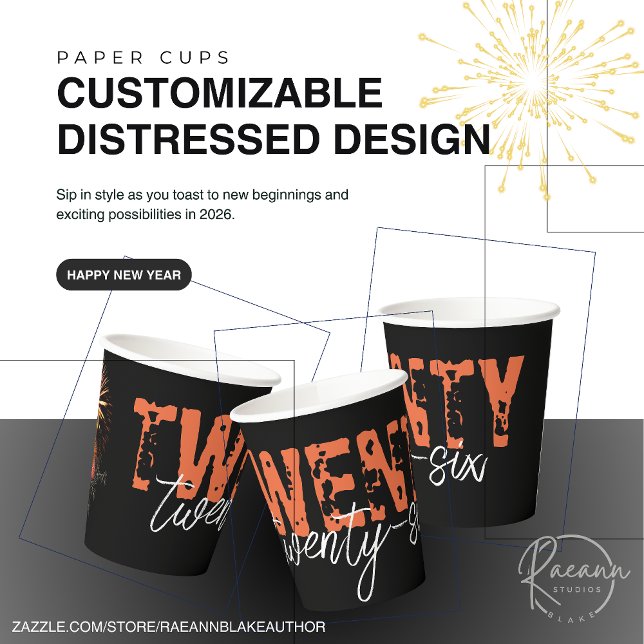 Vasos de papel con diseño deteriorado personalizab (Subido por el creador)