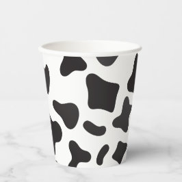 Vasos de papel con estampado de vaca para cumpleañ