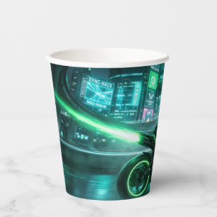 Vasos de Papel con Estilo de Motocicleta