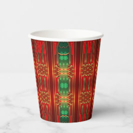 Vasos de Papel con Patrón de Vidrio Emplomado Orna