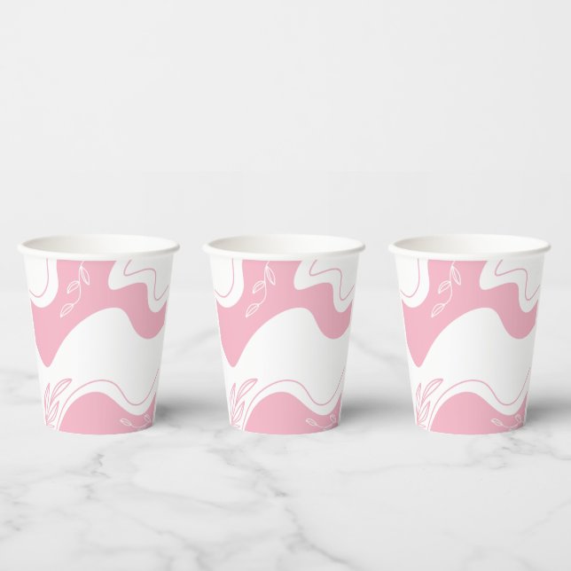 Vasos de papel con patrón minimalista (Multi)