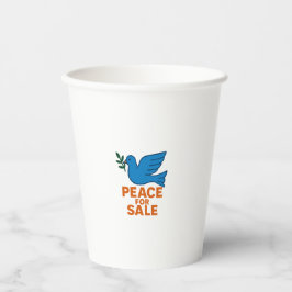 Vasos De Papel Con tema de paz 