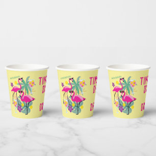 Vasos De Papel Con texto Summer Pickleball 🤩 fiesta tropical