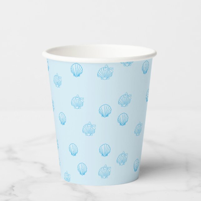 Vasos De Papel Conchas Veneras Minimalismo (Anverso)