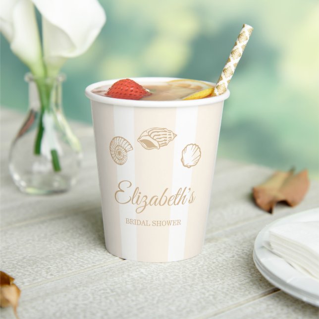 Vasos De Papel Conchas y campanas de boda: Desayuno de novia (in situ)