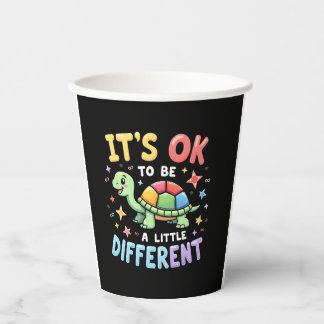 Vasos De Papel Conciencia del autismo Está bien ser un poco difer