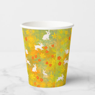 Vasos De Papel conejillos blancos taza de papel