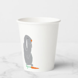 Vasos De Papel Conejito gris moderno Baby Shower BirthdayCups